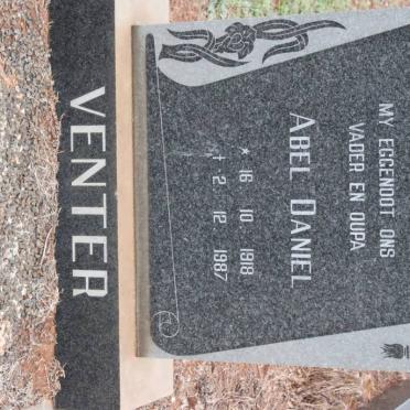 VENTER Abel Daniel 1918-1987