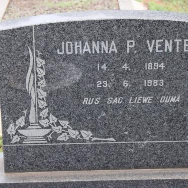 VENTER Johanna P. 1894-1983