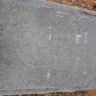 VENTER Jan 1911-2001 &amp; Maria 1911-1988