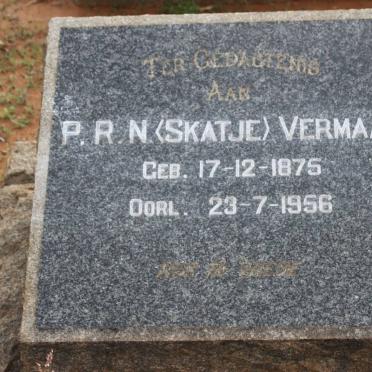 VERMAAK P.R.N. 1875-1956