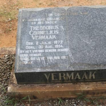 VERMAAK Theodorus Cornelius 1872-1954