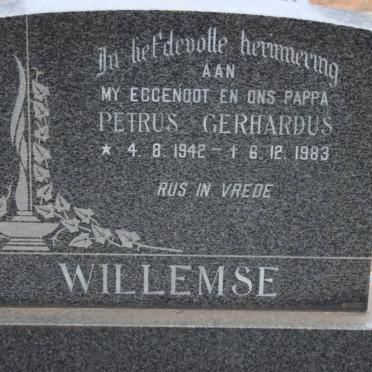 WILLEMSE Petrus Gerhardus 1942-1983