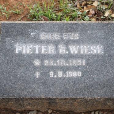 WIESE Pieter B. 1891-1980