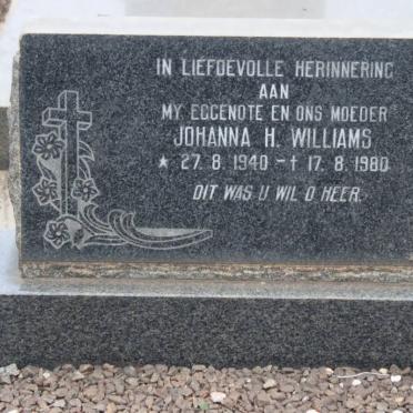 WILLIAMS Johanna H. 1940-1980