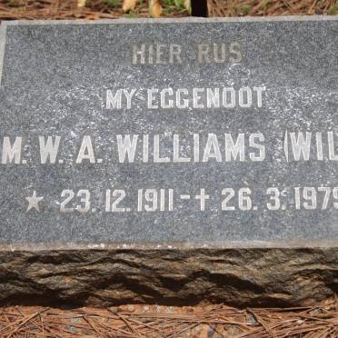 WILLIAMS M.W.A. 1911-1979