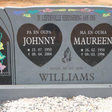 WILLIAMS Johnny 1950-2004 &amp; Maureen 1956-1996