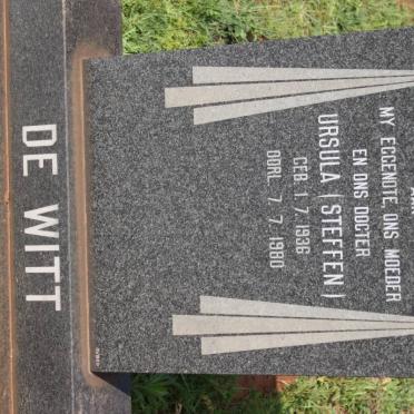 WITT Ursula, de nee STEFFEN 1936-1980