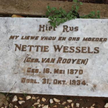 WESSELS Nettie nee VAN ROOYEN 1870-1934