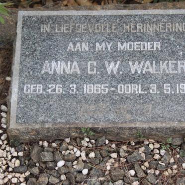 WALKER Anna G.W. 1865-1955