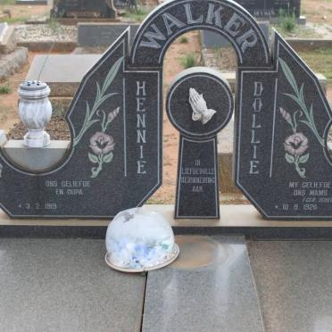 WALKER Hennie 1919- &amp; Dollie SCHEEPERS 1926-1988