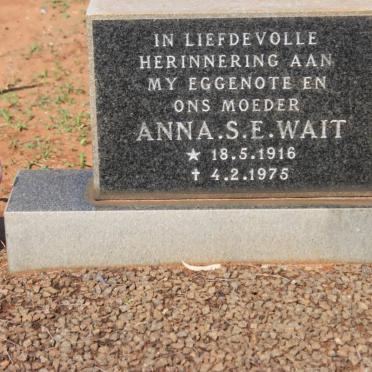 WAIT Anna S.E. 1916-1975