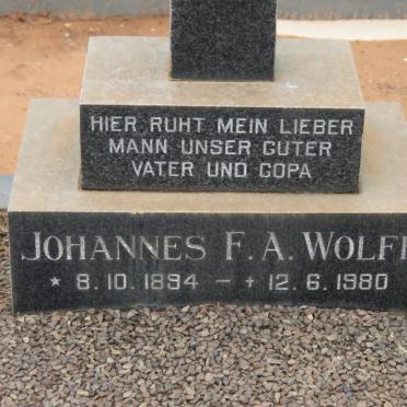 WOLFF Johannes F.A. 1894-1980