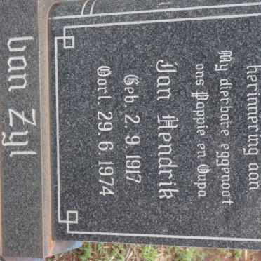 ZYL Jan Hendrik, van 1917-1974