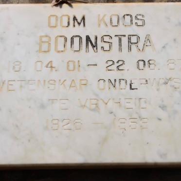 BOONSTRA Koos 1901-1987