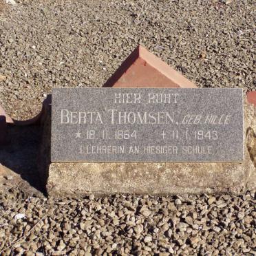 THOMSEN Berta nee HILLE 1864-1943