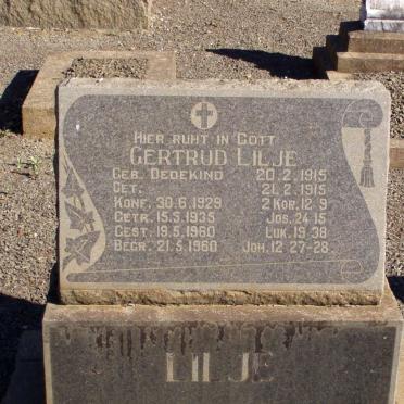 LILJE Gertrud nee DEDEKIND 1915-1960