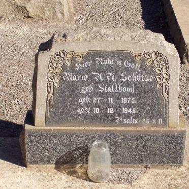 SCHUTZE Marie A.N. nee STALLBOM 1875-1948