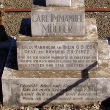 MULLER Carl Immanuel 1854-1922