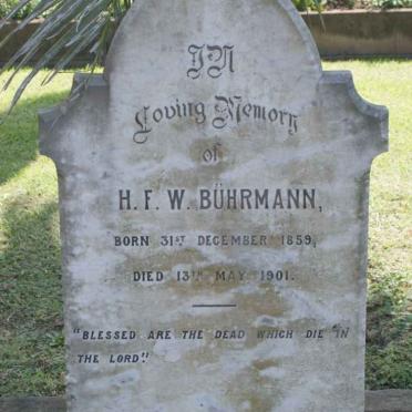 BUHRMANN H.F.W. 1859-1901