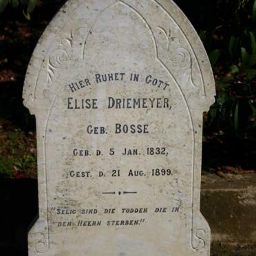 DRIEMEYER Elise nee BOSSE 1832-1899