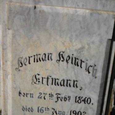 ERFMANN Herman Heinrich 1840-1902 &amp; Maria Henriette 1846-1921