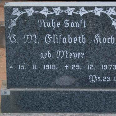 HOCH C.M. Elisabeth nee MEYER 1918-1973