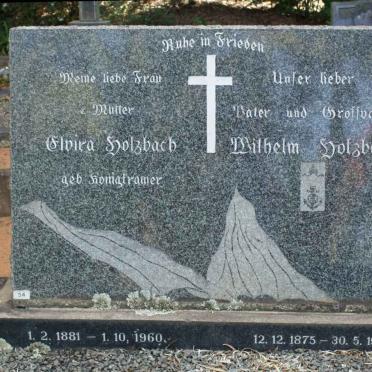 HOLZBACH Wilhelm 1875-1965 &amp; Elvira KONIGFRAMER 1881-1960