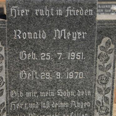 MEYER Ronald 1951-1970