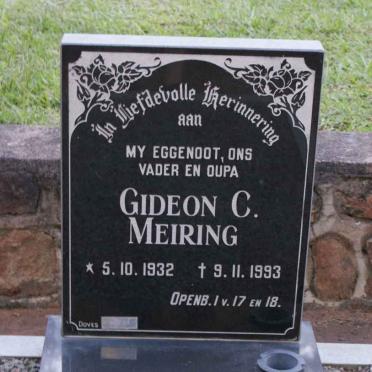 MEIRING Gideon C. 1932-1993