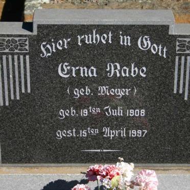 RABE Erna nee MEYER 1908-1997