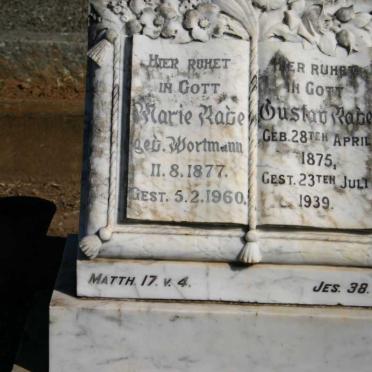 RABE Gustav 1875-1939 &amp; Marie WORTMANN 1877-1960