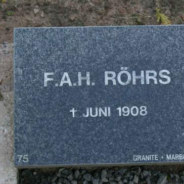 ROHRS F.A.H. -1908