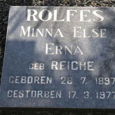 REICHE Martha nee VON ALT STUTTERHEIM 1868-1933 :: ROLFES Minna Else Erna nee REICHE 1897-1977 