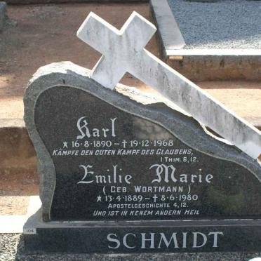 SCHMIDT Karl 1890-1968 &amp; Emilie Marie WORTMANN 1889-1980