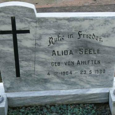 SEELE Alida nee VON AHLFTEN 1904-1980