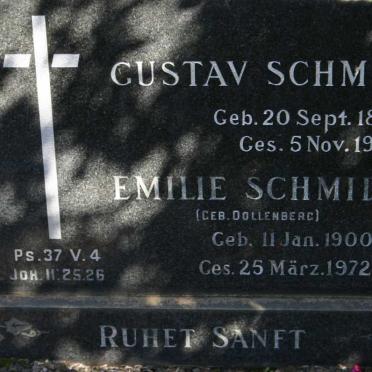 SCHMIDT Gustav 1892-1970 &amp; Emilie DOLLENBERG 1900-1972