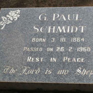 SCHMIDT G. Paul 1884-1968
