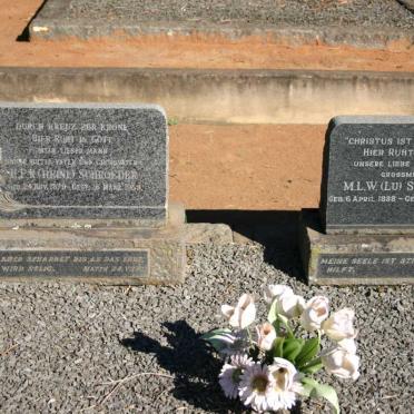 SCHROEDER H.P.R. 1879-1959 &amp; M.L.W. 1888-1965