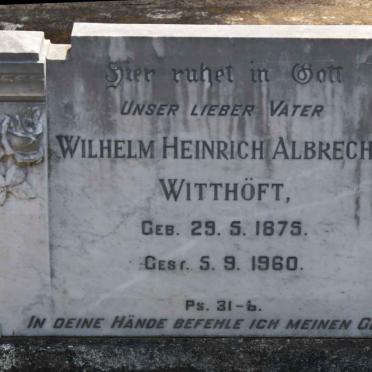 WITTHOFT Wilhelm Heinrich Albrecht 1875-1960