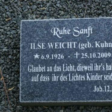 WEICHT Ilse nee KUHN 1926-2009