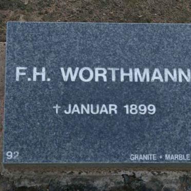 WORTHMANN F.H. -1899
