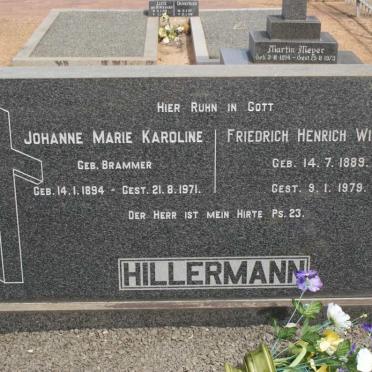 HILLERMANN Friedrich Henrich Wilhelm 1889-1979 &amp; Johanne Marie Karoline BRAMMER 1894-1971