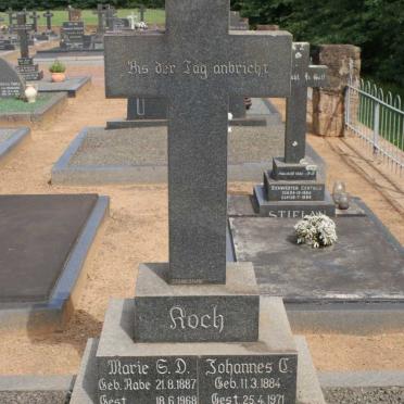 KOCH Johannes C. 1884-1971 &amp; Marie G.D. RABE 1887-1968