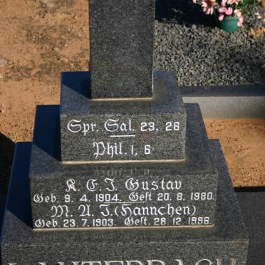LAUTERBACH K.E.J. Gustav 1904-1980 &amp; M.U.J. 1903-1996