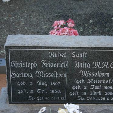 MISSELHORN Christoph Friedrich Hartwig 1897-1956 &amp; Anita M.R.C. MEIERHOF 1909-2000
