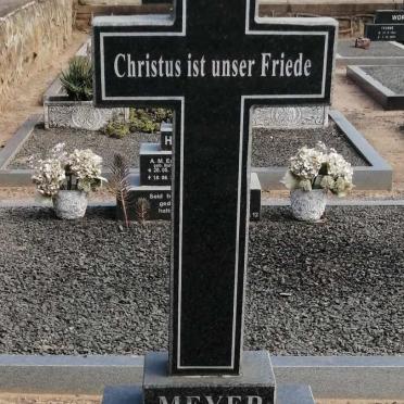 MEYER W.H.K. Theodor 1923-2005 &amp; Veronika M. KLINGENBERG 1929-2014
