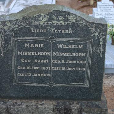MISSELHORN Wilhelm 1868-1939 &amp; Marie RABE 1871-1939