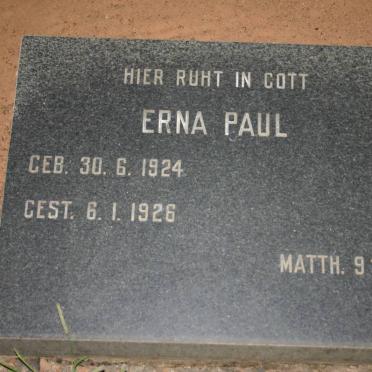 PAUL Erna 1924-1926