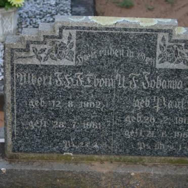 THOM Albert F.H.J. 1902-1961 &amp; U.F.Johanna PAUL 1906-1964