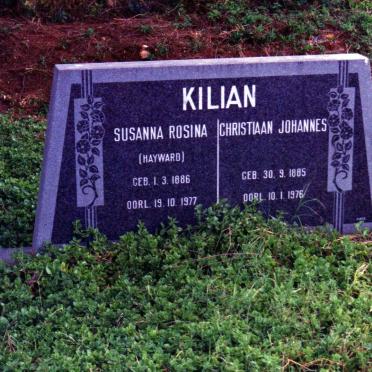 KILIAN Christiaan Johannes 1885-1976 &amp; Susanna Rosina HAYWARD 1886-1977